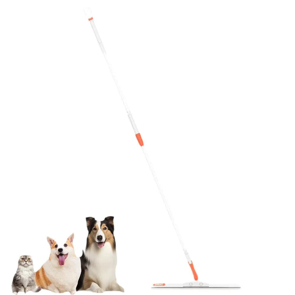 Removedor de pelo de mascota pro - cepillo reutilizable mango largo
